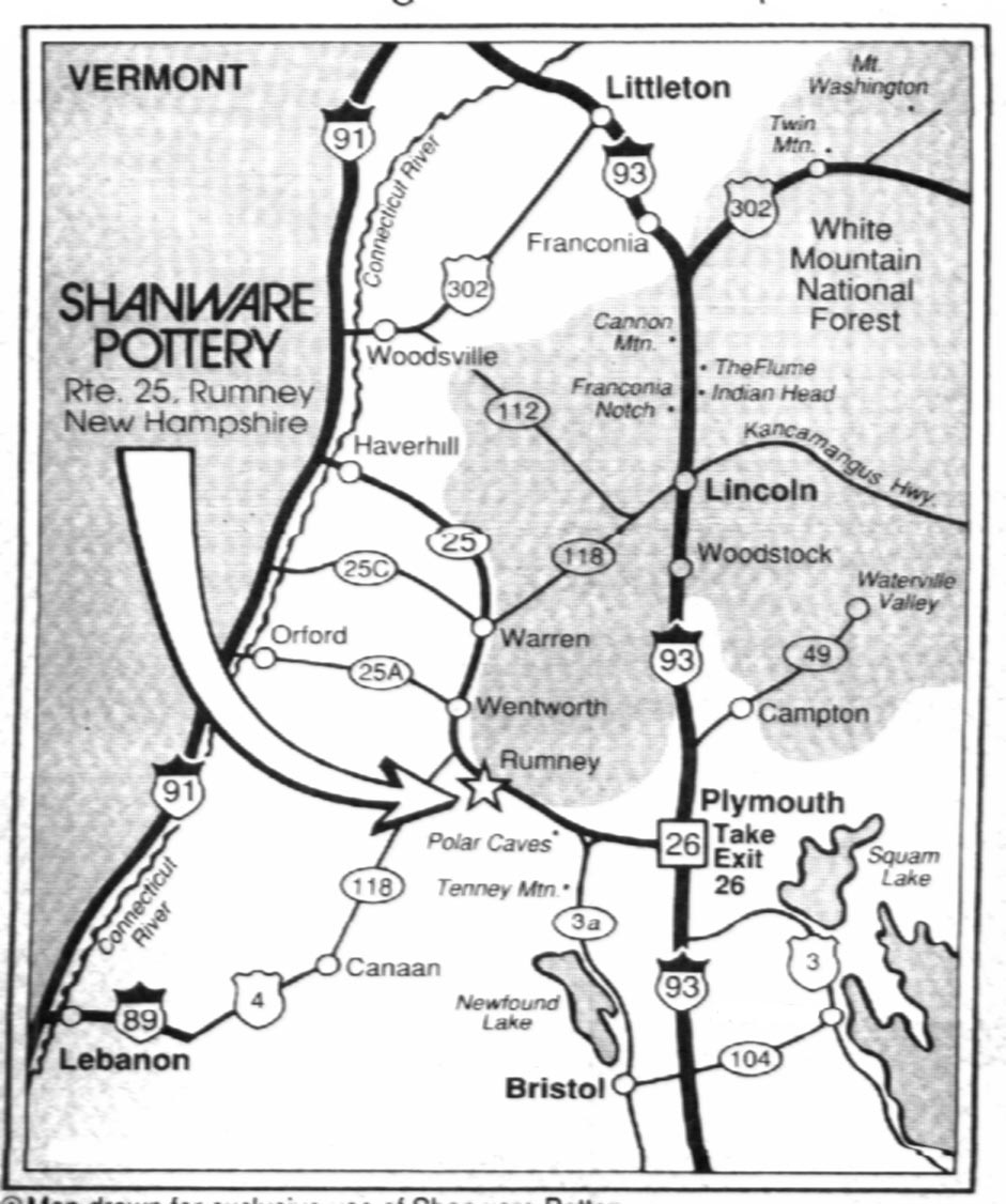 Shanware Pottery Map
